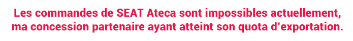 Message temporaire SEAT Ateca